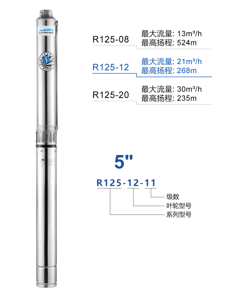 R125-12井用潜水泵产品介绍